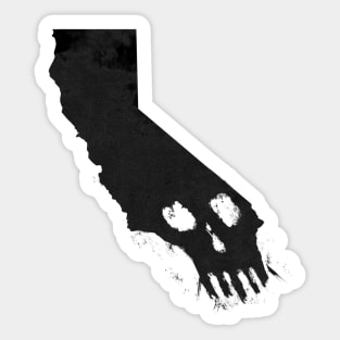 Skullifornia Black Skull Sticker